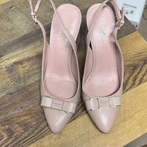 Kate Spade Nude Bow Slingback Heels